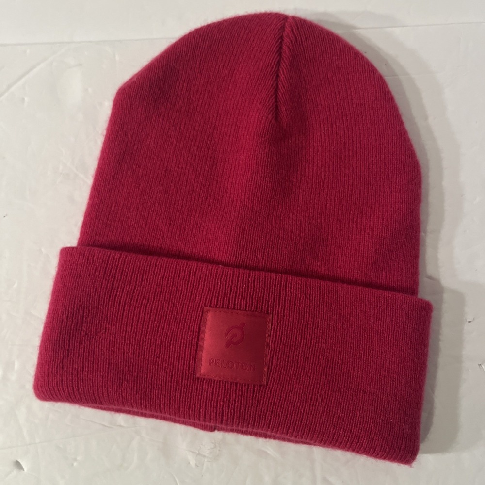 Peloton Wool Cashmere Classic Knit Pink Beanie Hat